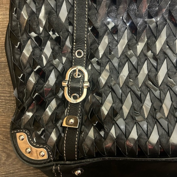 Rafe New York Y2K (Anthropologie) leather and plastic woven larger bag! Lux y2K - Picture 4 of 12